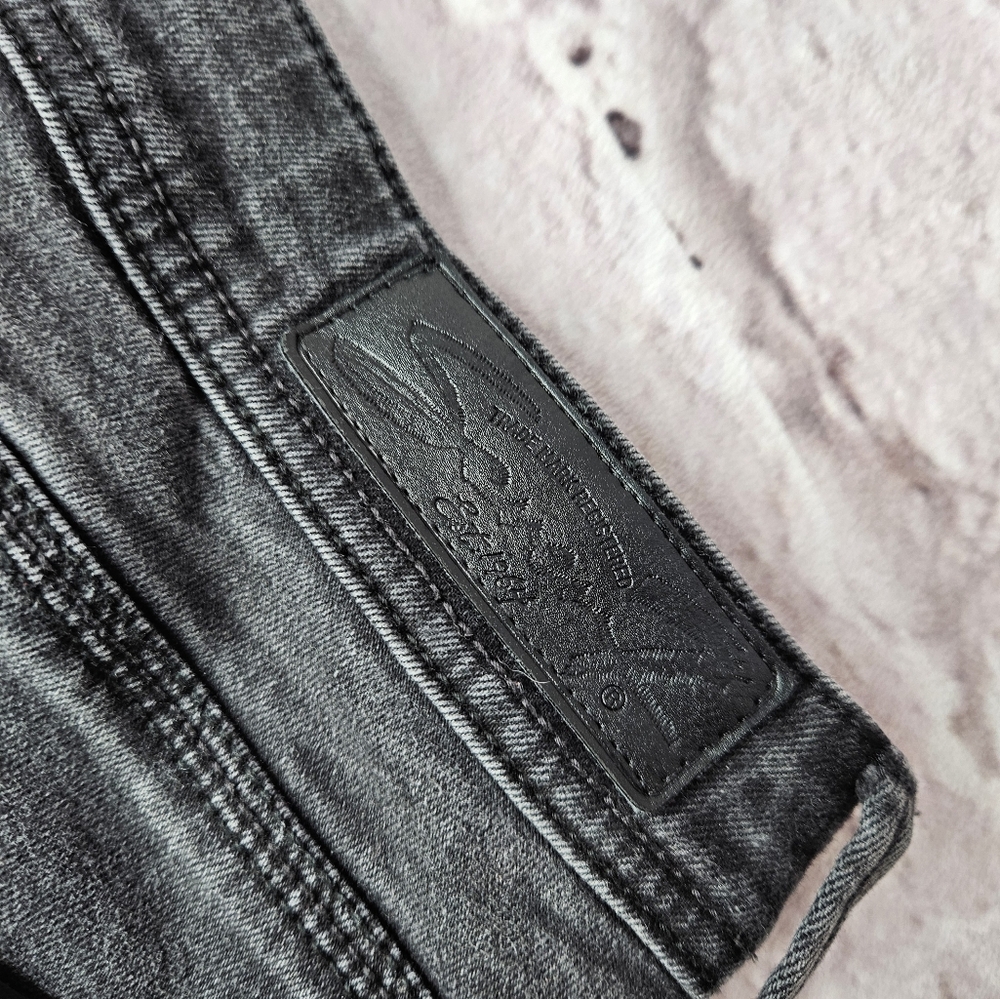 Seven7 Legging Shorts Black Jean Size 14 Womens - Picture 9 of 15